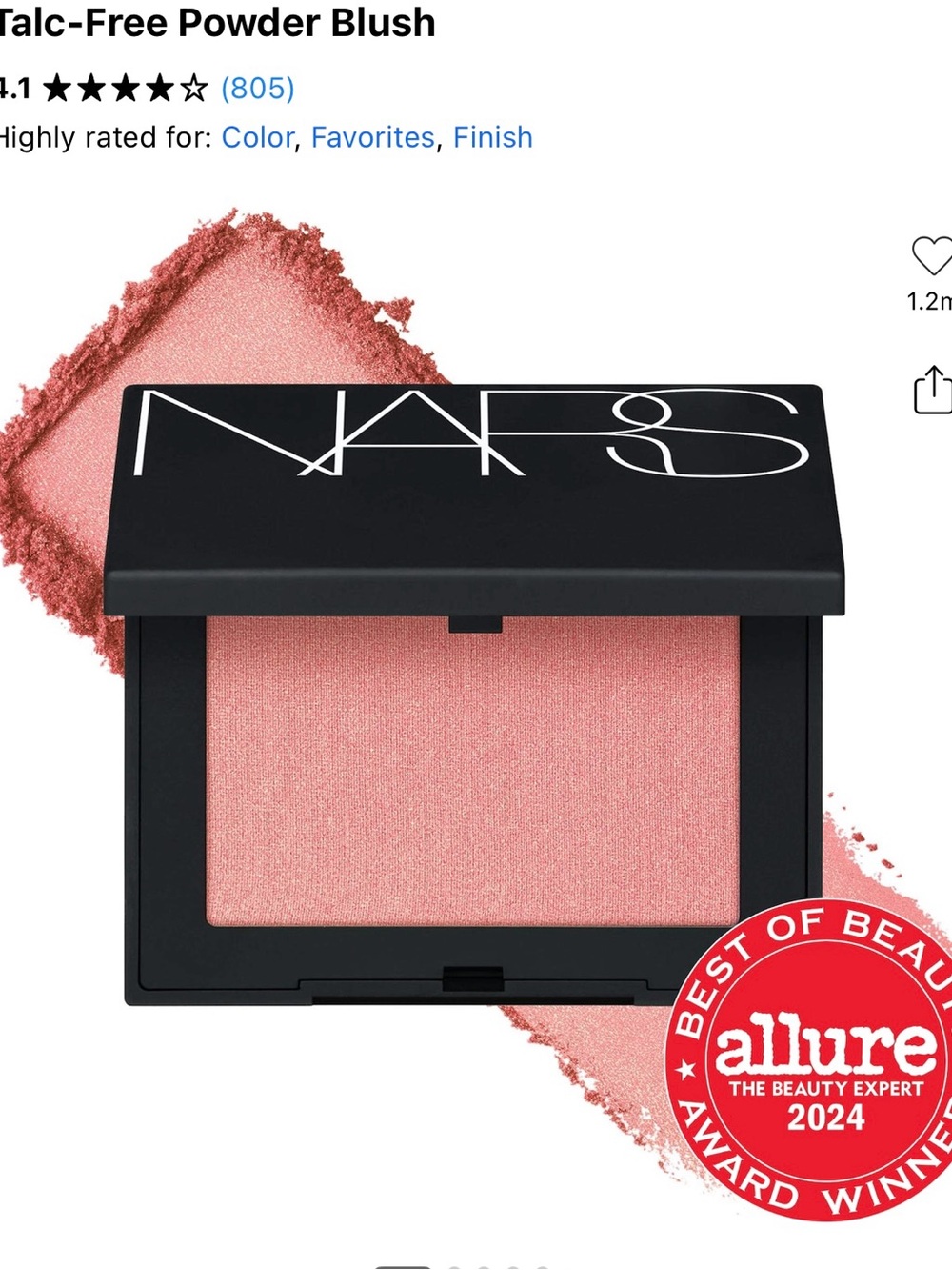 NARS Powder Blush in Soft Pink Satin